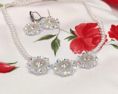 Ručne šitý svadobný náhrdelník Primero & Preciosa